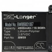   Xiaomi BM59 - 4900 mAh 3.87 V Li-polymer - Utángyártott telefon akku