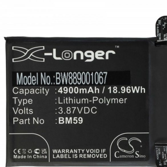 Xiaomi BM59 - 4900 mAh 3.87 V Li-polymer - Utángyártott telefon akku