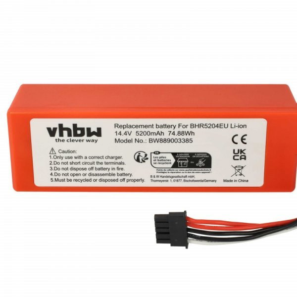 Xiaomi BYD D099-4S2P, 4INR19/66-2, 260S-INR-MH1-4S1P for Xiaomi 5200mAh, 14.4V, Li-Ion - Utángyártott porszívó akku
