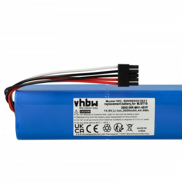 Xiaomi 260S-INR-MH1-4S1P, D099-4S2P, 260MX2 for Xiaomi 3000mAh, 14.8V, Li-Ion - Utángyártott porszívó akku