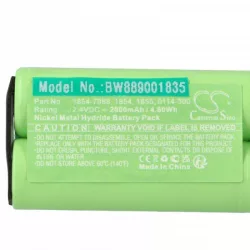   Borotva Wahl 1854-7988, 0114-300, 1855, 1854 - 2000 mAh 2.4 V NiMH - Utángyártott akku - VHBW