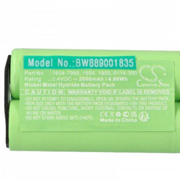 Borotva Wahl 1854-7988, 0114-300, 1855, 1854 - 2000 mAh 2.4 V NiMH - Utángyártott akku