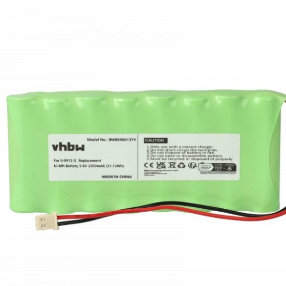 Visonic 103-300672, 0-9912-G, GP180AAH8BMX - 2200 mAh 9.6 V NiMH Utángyártott riasztórendszer akku