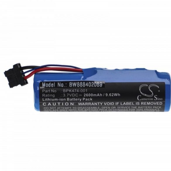 VeriFone BPK474-001-03-B, BPK474-001 - 2600 mAh 3.7 V Li-Ion Utángyártott vonalkód olvasó akku