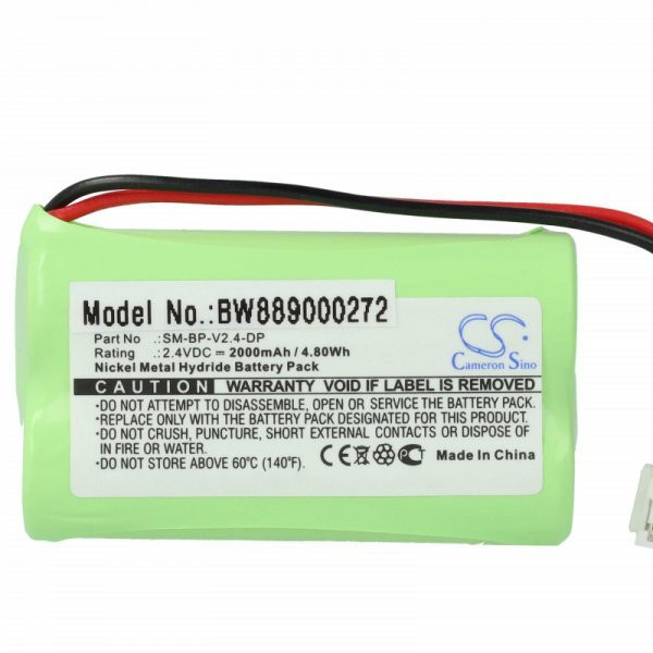 Egészségügyi eszköz - VDW SM-BP-V2.4-DP - 2000 mAh 2.4 V NiMH - Utángyártott akku