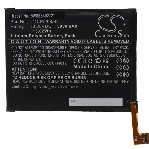 Umi 1ICP5/68/83 - 3900 mAh 3.85 V Li-polymer - Utángyártott telefon akku