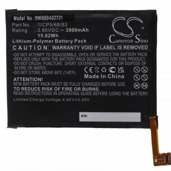 Umi 1ICP5/68/83 - 3900 mAh 3.85 V Li-polymer - Utángyártott telefon akku