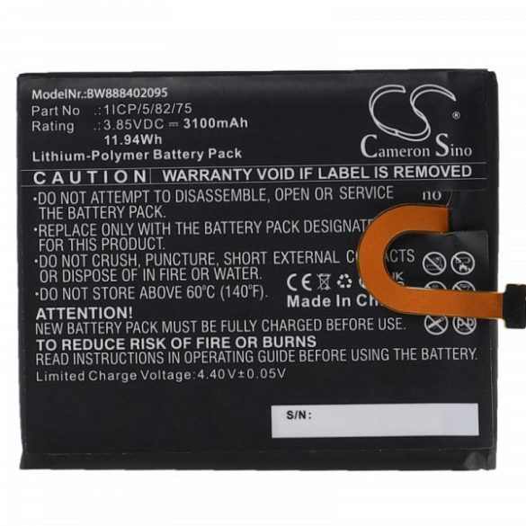 Umi 1ICP/5/82/75 - 3100 mAh 3.85 V Li-polymer - Utángyártott telefon akku