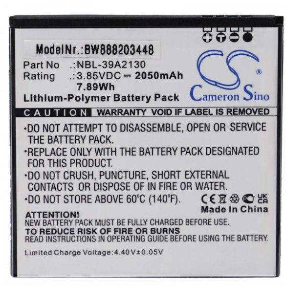 TP-Link / Neffos NBL-39A2130 - 2050 mAh 3.85 V Li-polymer - Utángyártott telefon akku
