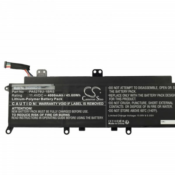Toshiba PA5278U-1BRS - 4000 mAh 11.4 V Li-polymer, fekete - Utángyártott notebook akku