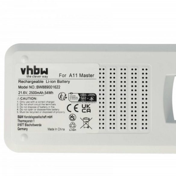 Tineco A11-07 for Tineco 2500mAh, 21.6V, Li-Ion - Utángyártott porszívó akku