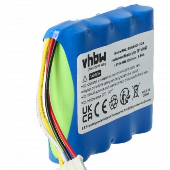 Gáz detektor Testo 0515 0097 - 2000 mAh 4.8 V NiMH - Utángyártott akku