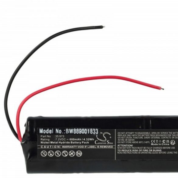 Telenot 35 973 - 600 mAh 7.2 V NiMH Utángyártott riasztórendszer akku