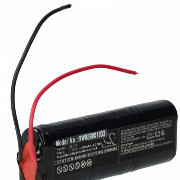 Telenot 35 973 - 600 mAh 7.2 V NiMH Utángyártott riasztórendszer akku