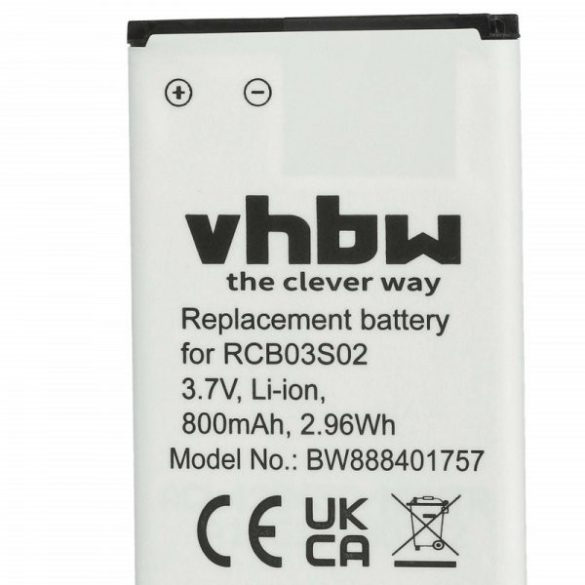 Swisstone RCB03S02 - 800 mAh 3.7 V Li-Ion - utángyártott mobiltelefon akku