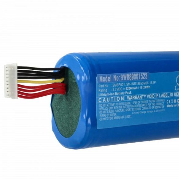 Sunmi SM-INR18650M26-1S2P, SMBP001 - 5200 mAh 3.7 V Li-Ion Utángyártott vonalkód olvasó akku