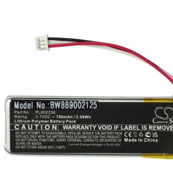 Kontroller - SteelSeries PL602258 - 700 mAh 3.7 V Li-polymer - Utánygyártott akku