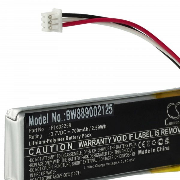 Kontroller - SteelSeries PL602258 - 700 mAh 3.7 V Li-polymer - Utánygyártott akku