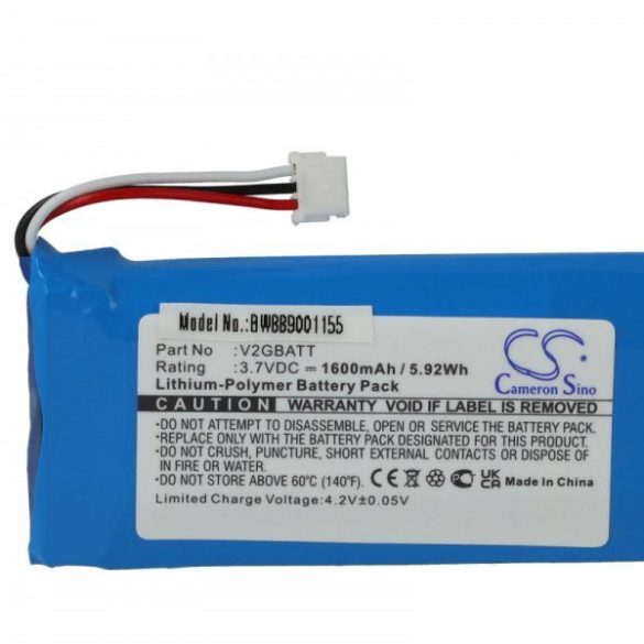 Kutya nyakörv Sportdog V2GBATT - 1600 mAh 3.7 V Li-polymer - Utángyártott akku