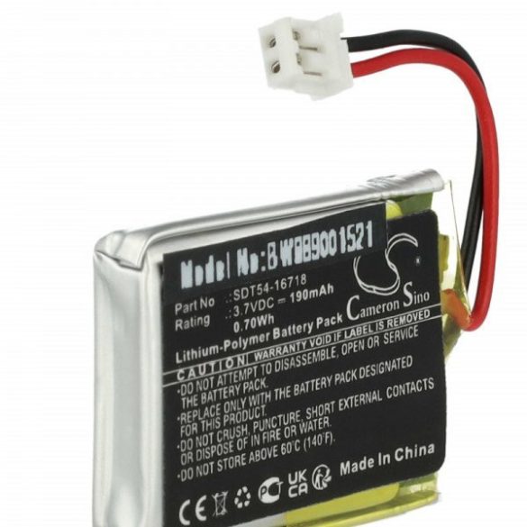 Kutya nyakörv Sportdog SDT54-16718 - 190 mAh 3.7 V Li-polymer - Utángyártott akku