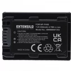   Sony NP-FH70, NP-FH40, NP-FH100, NP-FH50 - 650mAh, 7.2V, Li-Ion - Utángyártott Kamera akku