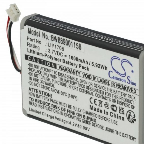 Játékkonzol - Sony LIP1708 for Sony - 1600mAh, 3.7V - Utánygyártott akku