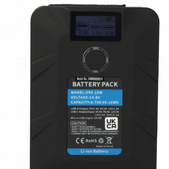 Sony BP-150WS, BP-130L, BP-150W, BP-140A - 6700mAh, 14.8V, Li-Ion USB Port - Utángyártott kamera akku