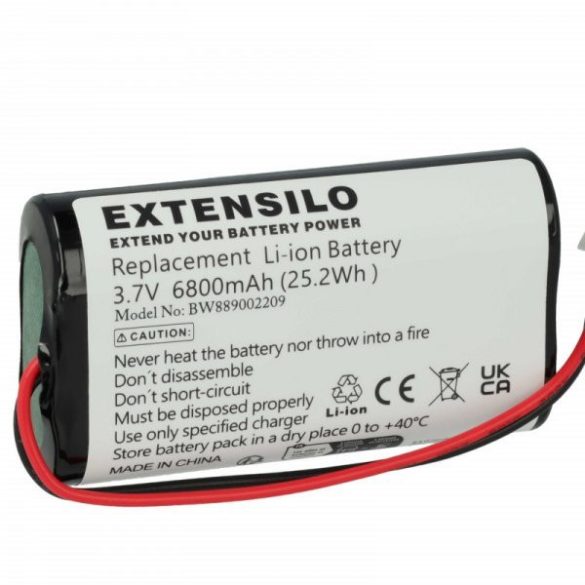 Asztali Lámpa Sigor 4508401 - 6800 mAh 3.7 V Li-Ion - Utángyártott akku