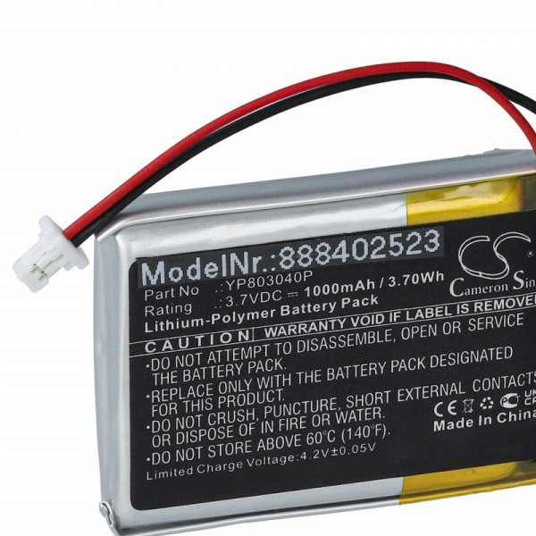 Sena YP803040P - 1000 mAh 3.7 V Li-polymer - Utángyártott kamera akku