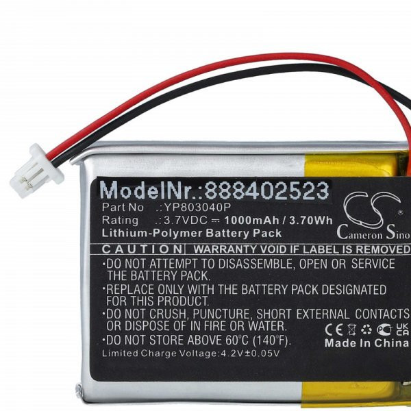 Sena YP803040P - 1000 mAh 3.7 V Li-polymer - Utángyártott kamera akku