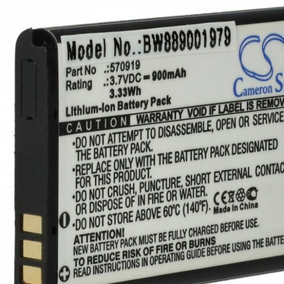Sedea 70919 - 900 mAh 3.7 V Li-Ion Utángyártott riasztórendszer akku