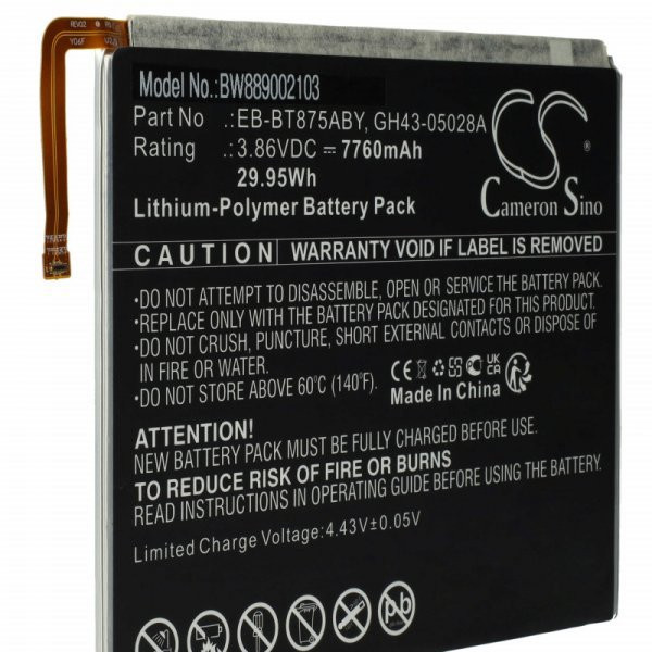 Samsung GH43-05028A, EB-BT875ABY - 7760 mAh 3.86 V Li-polymer - Utángyártott tablet akku