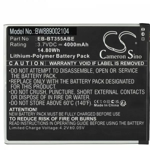 Samsung EB-BT355ABE - 4000 mAh 3.7 V Li-polymer - Utángyártott tablet akku
