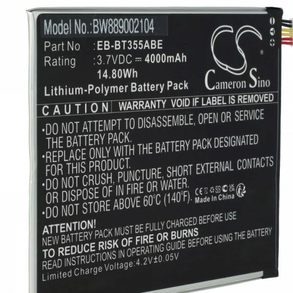 Samsung EB-BT355ABE - 4000 mAh 3.7 V Li-polymer - Utángyártott tablet akku