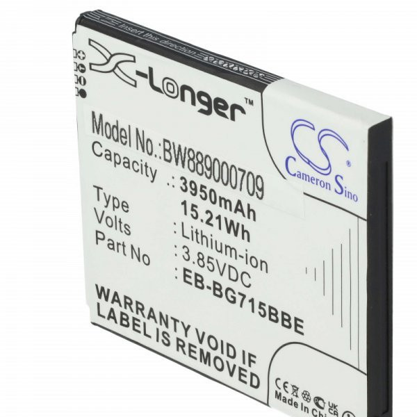 Samsung EB-BG715BBE, GH43-04993A - 3950 mAh 3.85 V Li-Ion - Utángyártott telefon akku