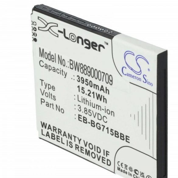 Samsung EB-BG715BBE, GH43-04993A - 3950 mAh 3.85 V Li-Ion - Utángyártott telefon akku