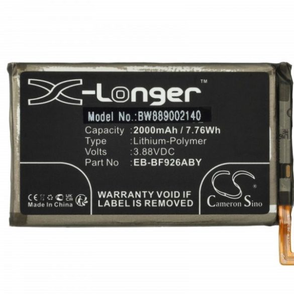 Samsung EB-BF926ABY, EB-BF927ABY - 2000 mAh 3.88 V Li-polymer - Utángyártott telefon akku