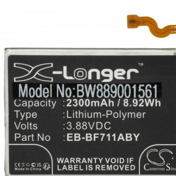 Samsung GH82-26270A, EB-BF711ABY - 2300 mAh 3.88 V Li-polymer - Utángyártott telefon akku