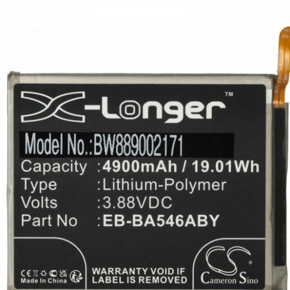 Samsung EB-BA546ABY, GH82-31469A - 4900 mAh 3.88 V Li-polymer - Utángyártott telefon akku