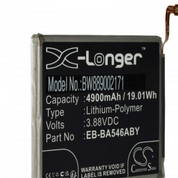 Samsung EB-BA546ABY, GH82-31469A - 4900 mAh 3.88 V Li-polymer - Utángyártott telefon akku