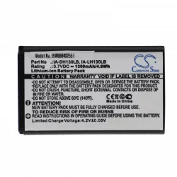   Samsung IA-LH130LB, BPBH130LB, IA-BH130LB - 1300 mAh 3.7 V Li-Ion - Utángyártott kamera akku - VHBW