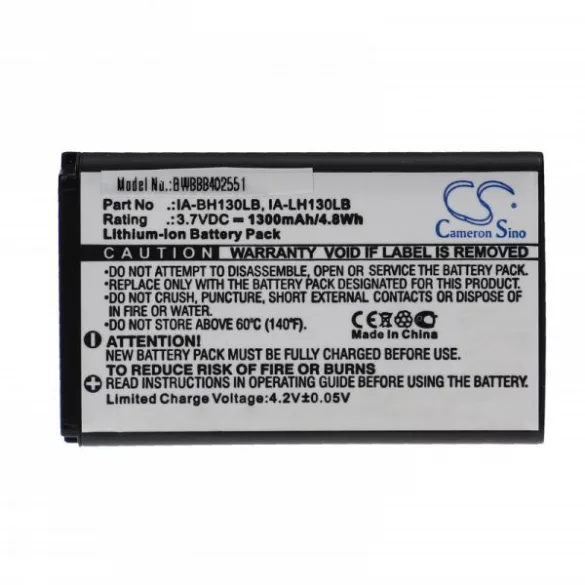 Samsung IA-LH130LB, BPBH130LB, IA-BH130LB - 1300 mAh 3.7 V Li-Ion - Utángyártott kamera akku - VHBW