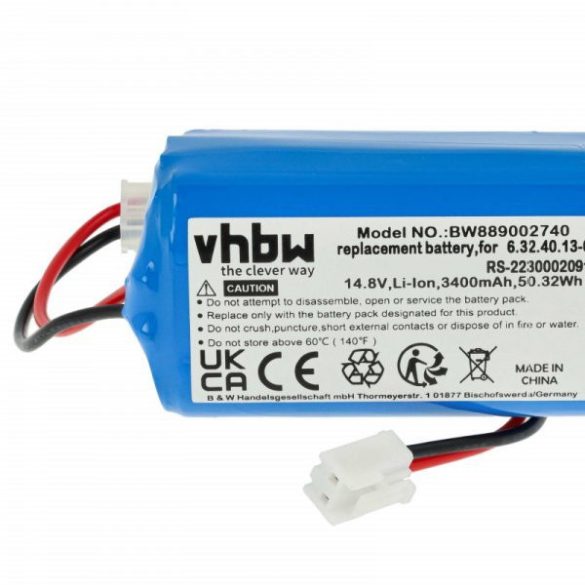 Rowenta RS-2230002091 for Tefal 3400mAh, 14.8V, Li-Ion - Utángyártott porszívó akku