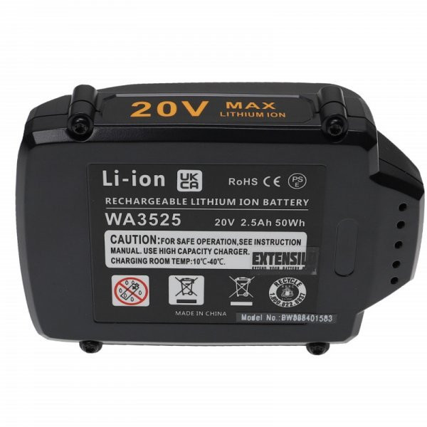 Szerszámgép akku Rockwell RW9351.1 - 2500 mAh, 20 V, Li-Ion - Utángyártott akku