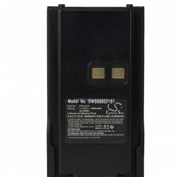 Retevis FA9140A - 3000 mAh 7.4 V Li-Ion - Utángyártott rádió akku