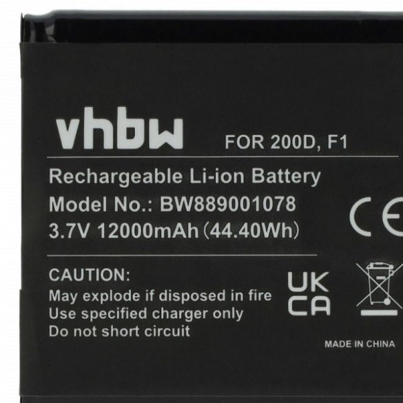 DAB Radio Pure ChargePAK F1, F1 - 12000 mAh 3.7 V Li-Ion - Utángyártott akku