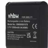 DAB Radio Pure ChargePAK F1, F1 - 12000 mAh 3.7 V Li-Ion - Utángyártott akku - VHBW
