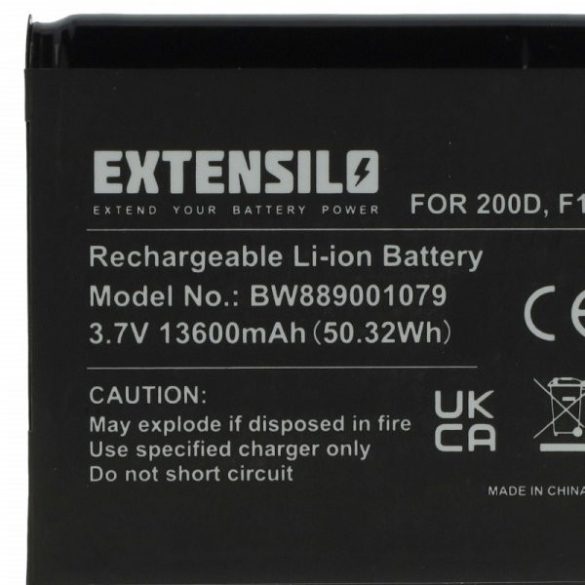 DAB Radio Pure ChargePAK F1, F1 - 13600 mAh 3.7 V Li-Ion - Utángyártott akku