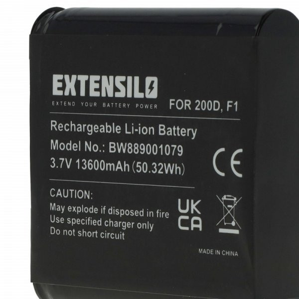 DAB Radio Pure ChargePAK F1, F1 - 13600 mAh 3.7 V Li-Ion - Utángyártott akku