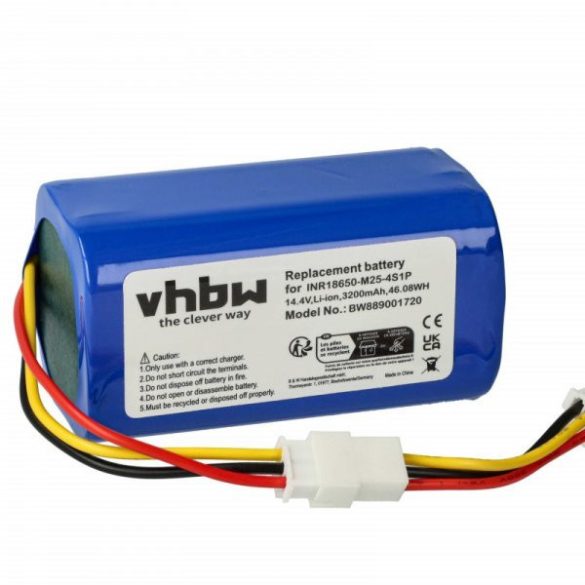 Proscenic INR18650-M25-4S1P for Proscenic 3200mAh, 14.4V, Li-Ion - Utángyártott porszívó akku